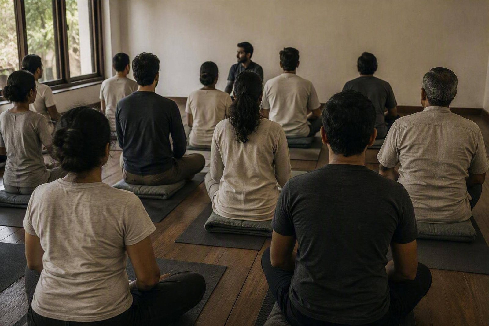 A group practice session in progress